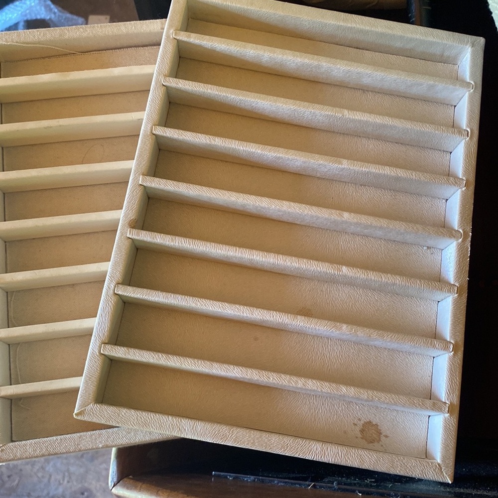 Beige Jewelry Ring & Earring Storage Tray Insert - Neutral Organizer